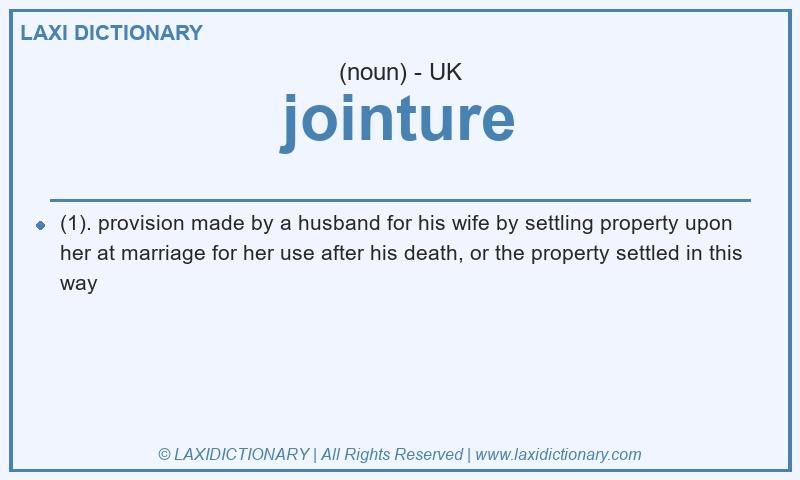 Definition jointure in British English