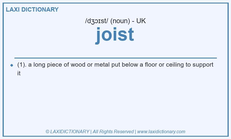 Definition joist in British English