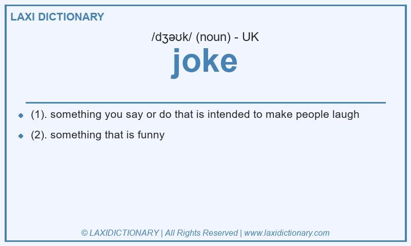 Definition joke in British English
