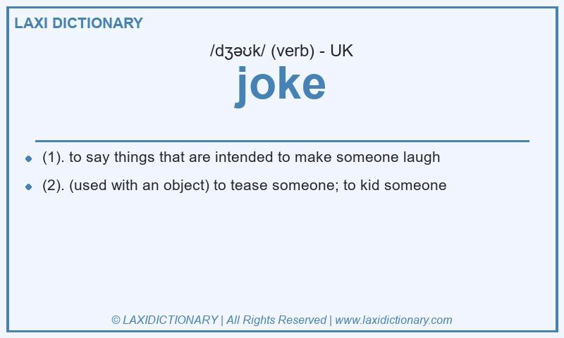 Definition joke in British English