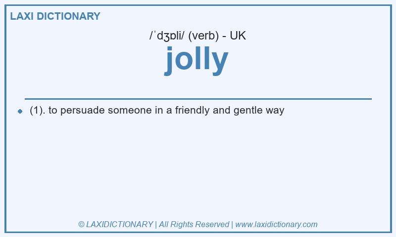 Definition jolly in British English