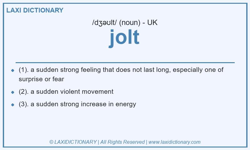 Definition jolt in British English