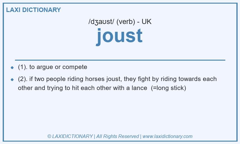 Definition joust in British English