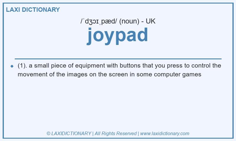 Definition joypad in British English