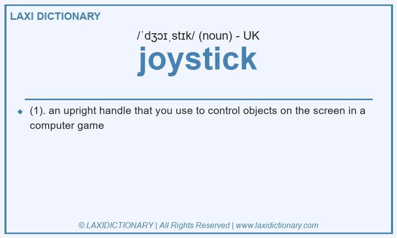 Definition joystick in British English
