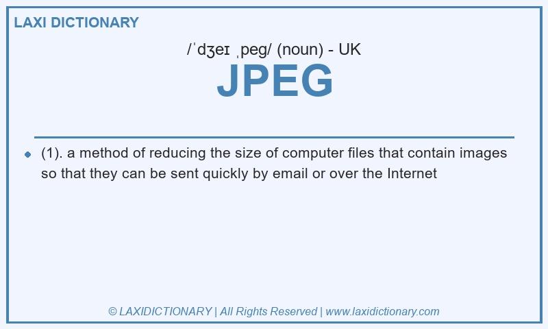 Definition JPEG in British English