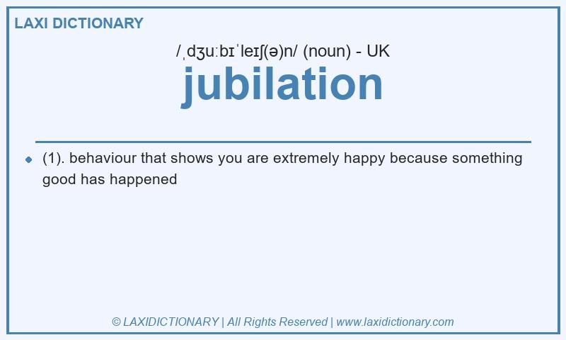 Definition jubilation in British English