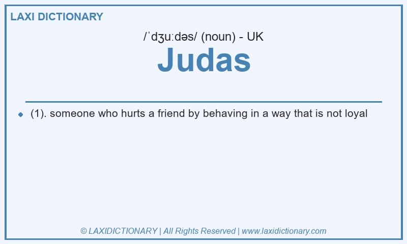 Definition Judas in British English