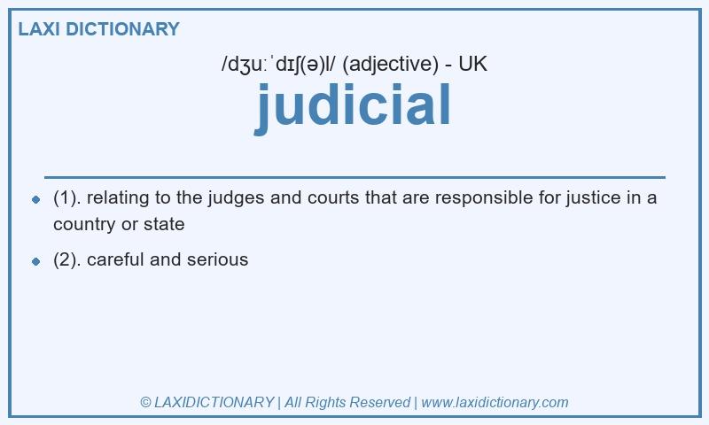 Definition judicial in British English