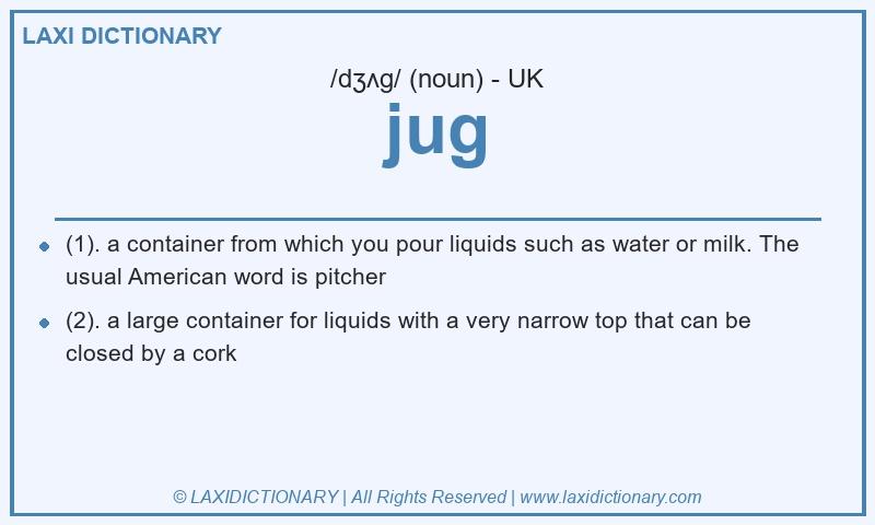 Definition jug in British English