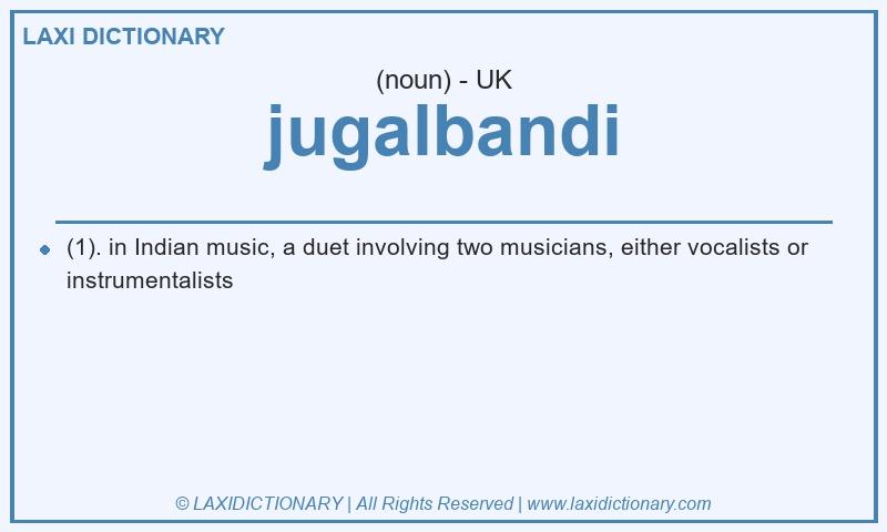 Definition jugalbandi in British English