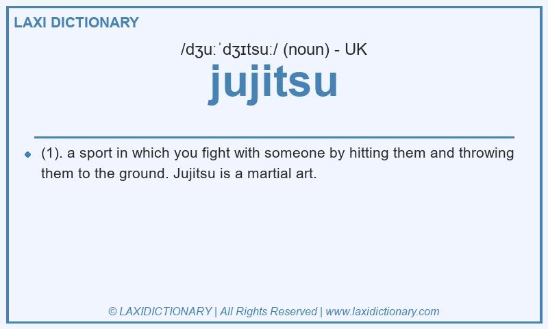 Definition jujitsu in British English
