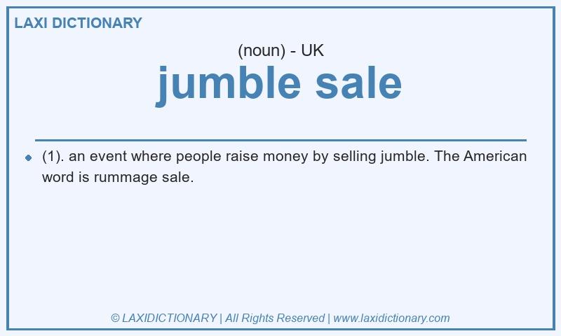 Definition jumble sale in British English