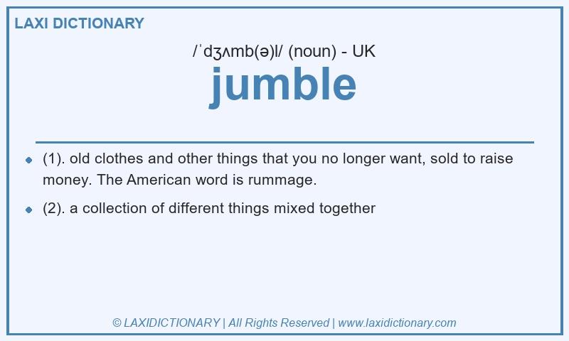 Definition jumble in British English