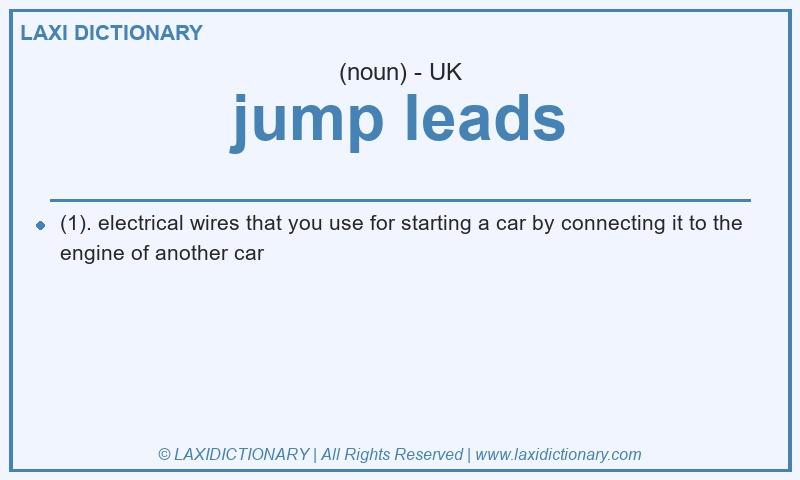 Definition jump leads in British English