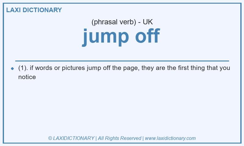 Definition jump off in British English