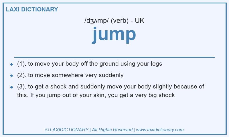 Definition jump in British English
