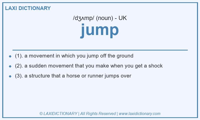 Definition jump in British English