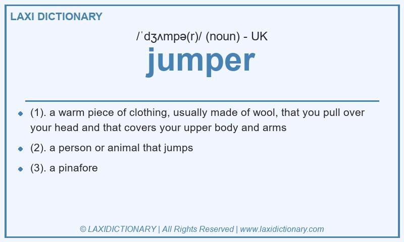 Definition jumper in British English
