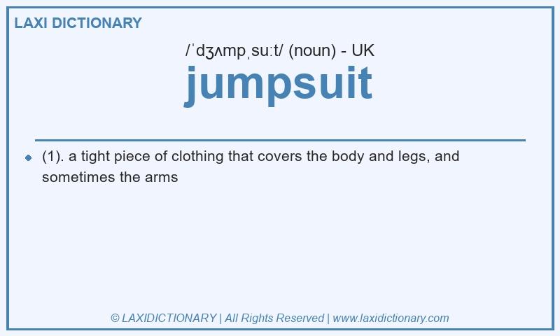 Definition jumpsuit in British English