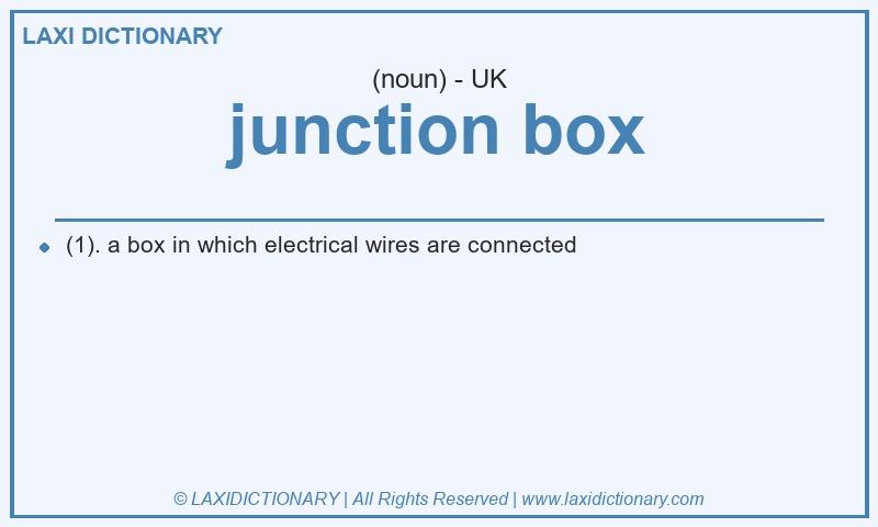 Definition junction box in British English