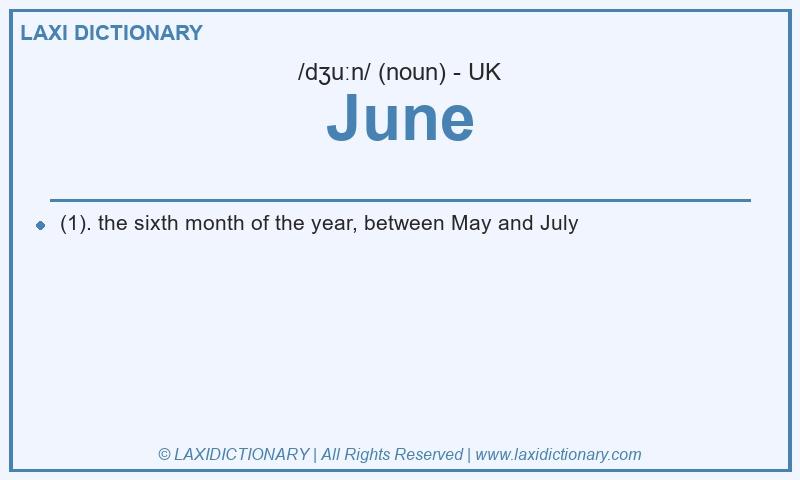 Definition June in British English