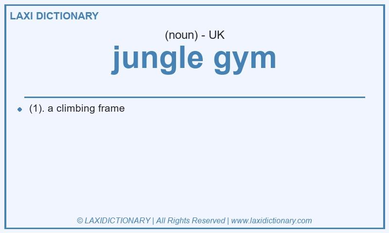 Definition jungle gym in British English