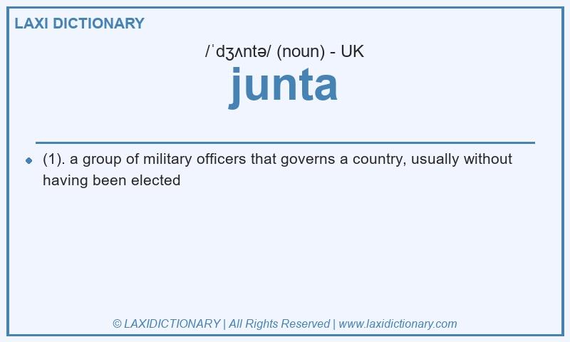 Definition junta in British English
