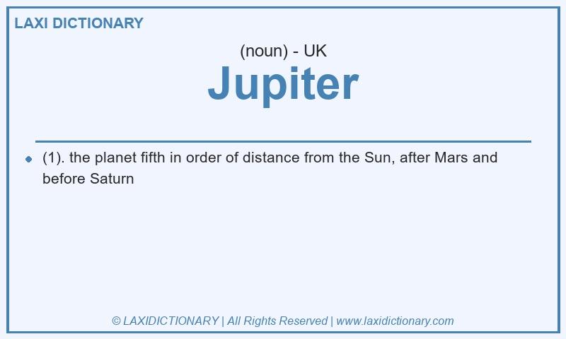 Definition Jupiter in British English