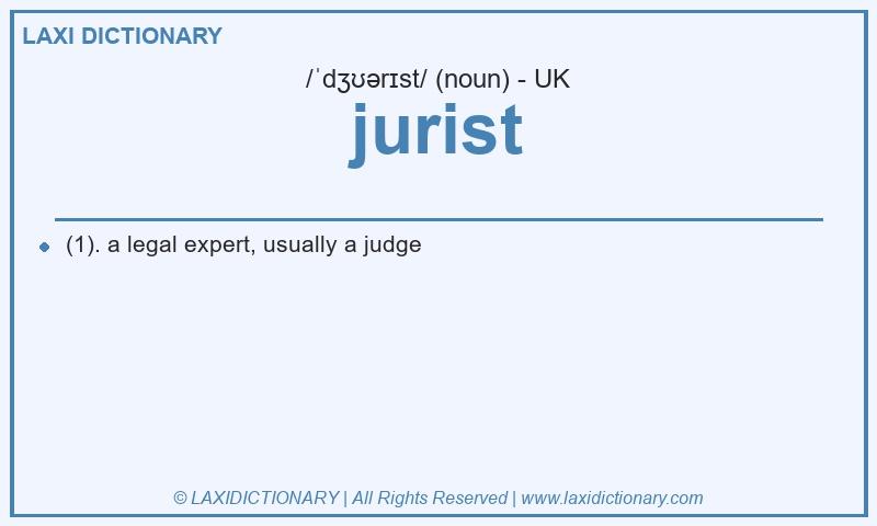 Definition jurist in British English