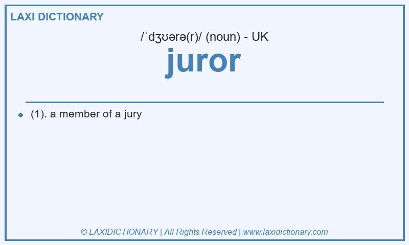 Definition juror in British English