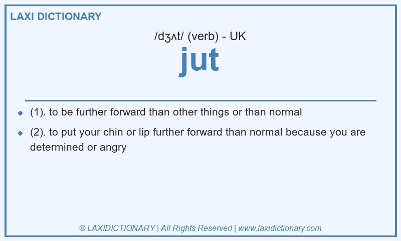 Definition jut in British English
