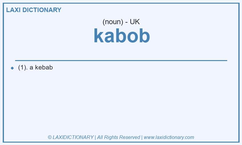 Definition kabob in British English