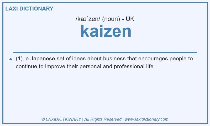 Definition kaizen in British English