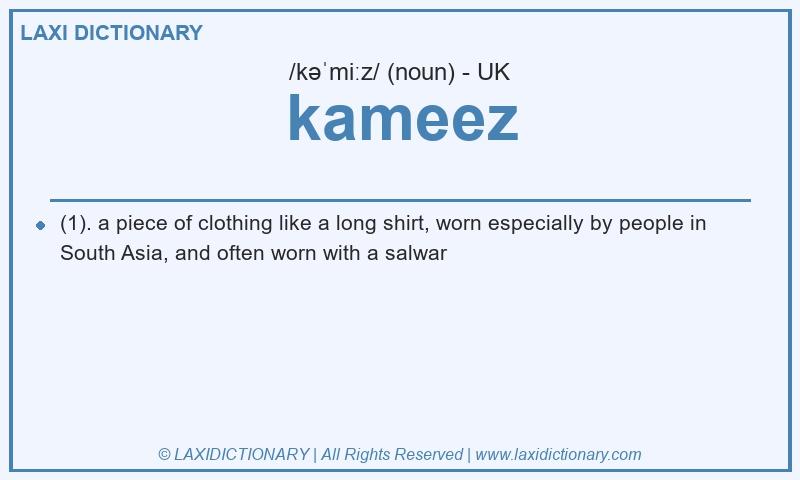 Definition kameez in British English