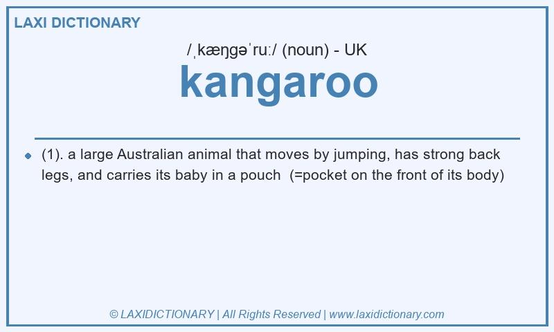 Definition kangaroo in British English