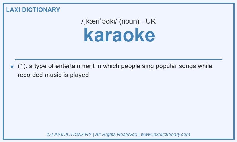 Definition karaoke in British English