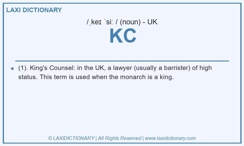 Definition KC in British English