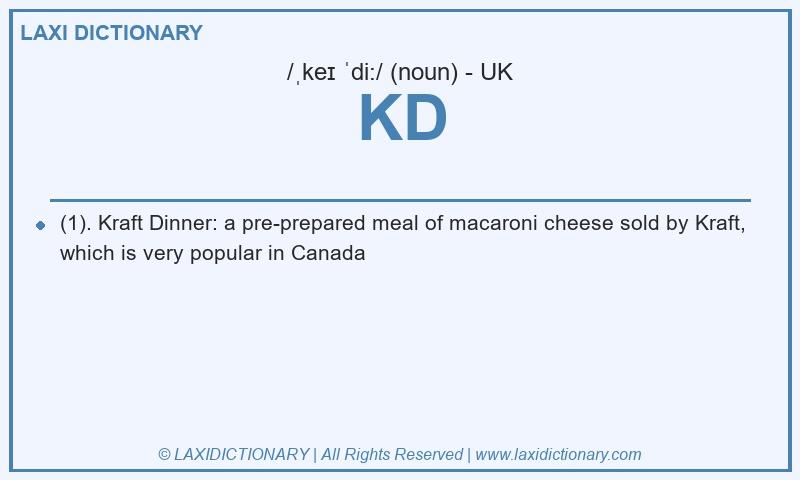 Definition KD in British English