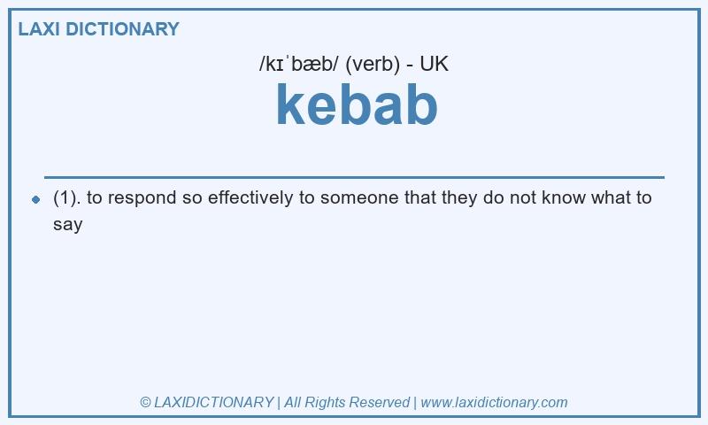Definition kebab in British English