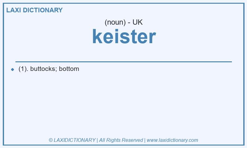 Definition keister in British English