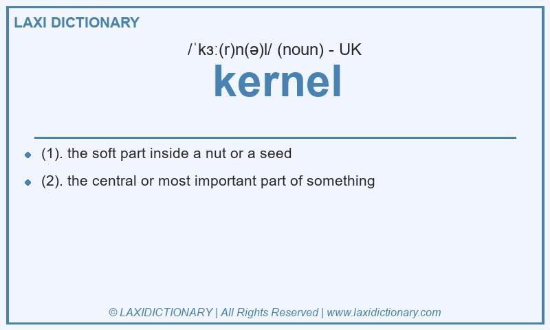 Definition kernel in British English