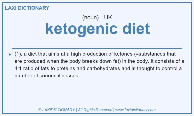 Definition ketogenic diet in British English