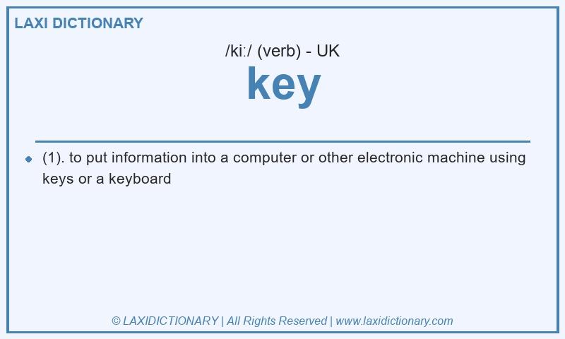 Definition key in British English