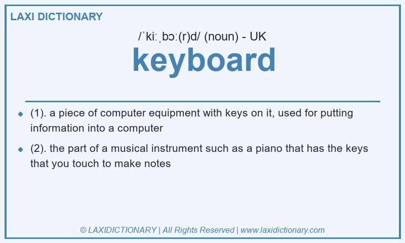 Definition keyboard in British English