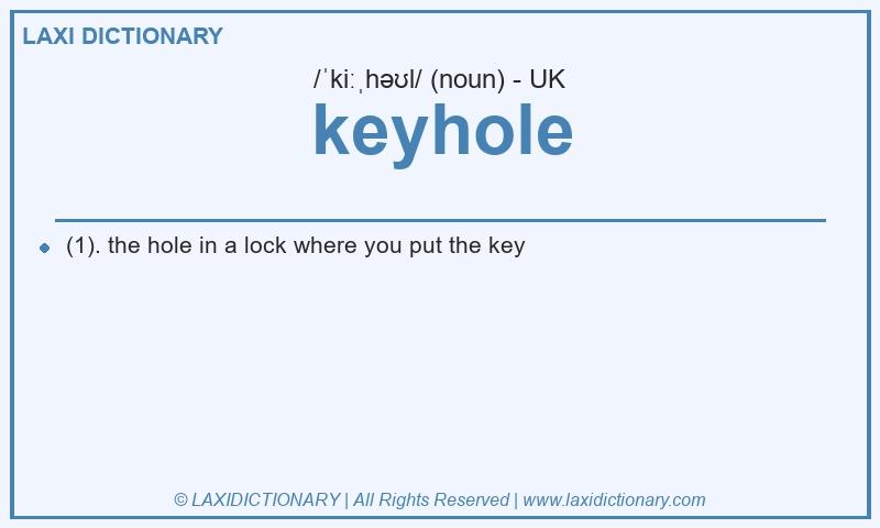 Definition keyhole in British English