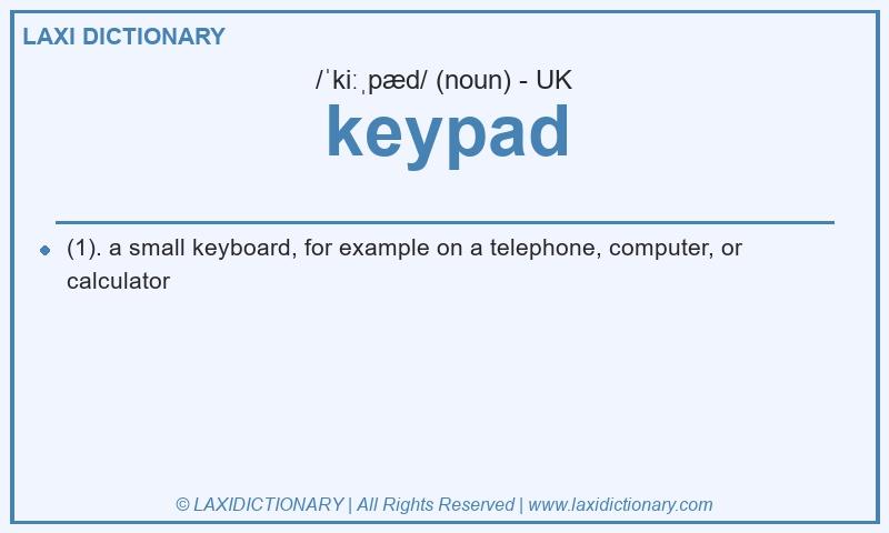 Definition keypad in British English