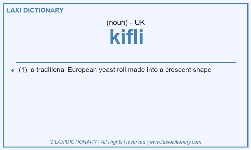 Definition kifli in British English