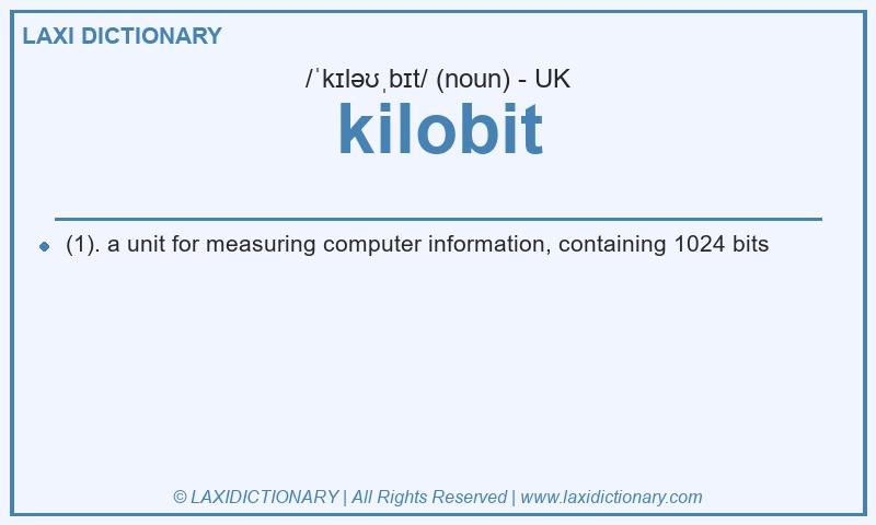Definition kilobit in British English