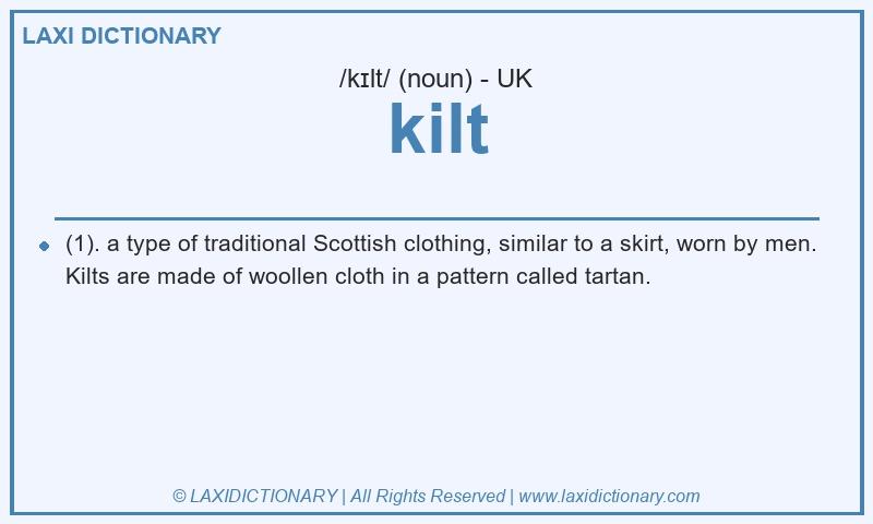 Definition kilt in British English